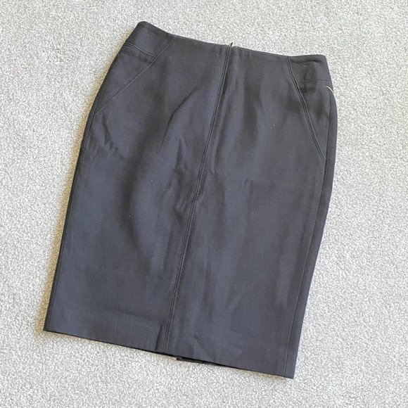 LOFT Skirts Loft Basic Black Pencil Skirt With Back Slit Us O43